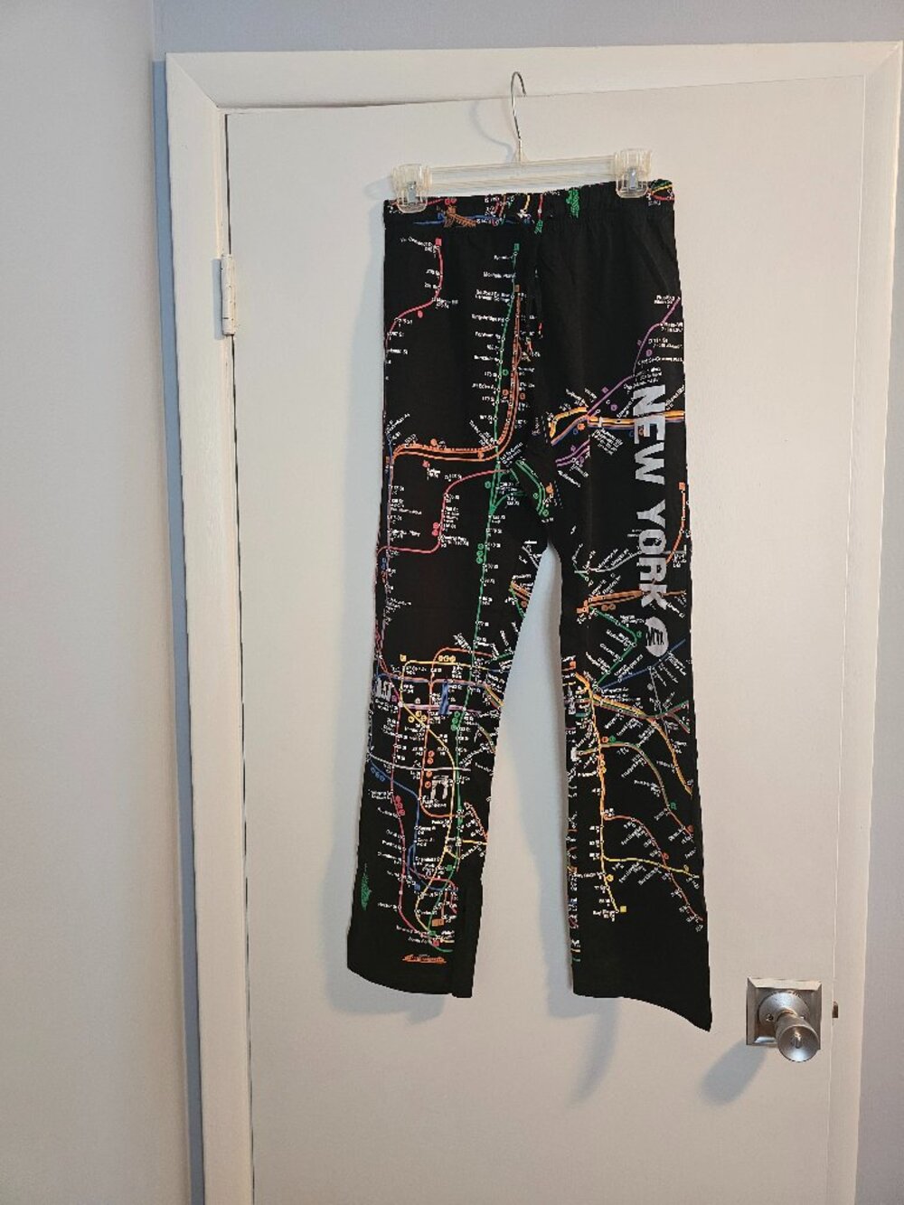 NYC MTA Subway Map Pants, sz S